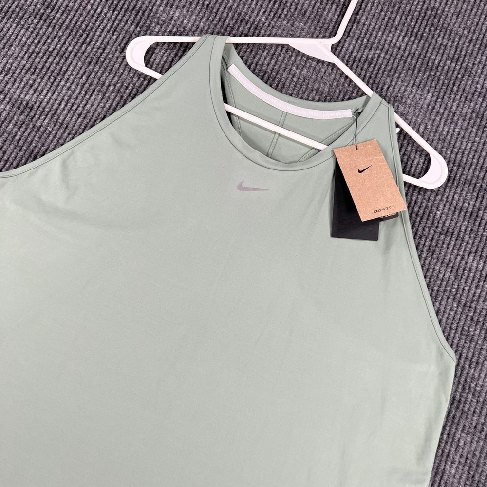 Nike Tank Top Shirt Womens 2XL XXL Green Sleeveless Workout Active Casual New